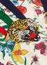  - GUCCI - Tiger embroidered patch floral print high neck zip jacket