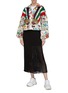 Figure View - Click To Enlarge - GUCCI - Tiger embroidered patch floral print high neck zip jacket
