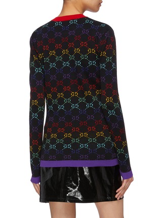 Back View - Click To Enlarge - GUCCI - GG logo jacquard wool sweater