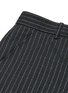  - GUCCI - Logo stripe wool flared pants