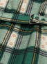 Detail View - Click To Enlarge - GUCCI - Buckled GG logo tartan plaid pleated maxi skirt