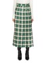 Main View - Click To Enlarge - GUCCI - Buckled GG logo tartan plaid pleated maxi skirt