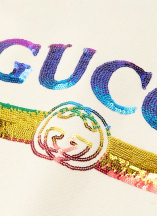  - GUCCI - Sequinned logo oversized hoodie