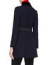 Back View - Click To Enlarge - GUCCI - Belted GG logo patch pocket wool coat