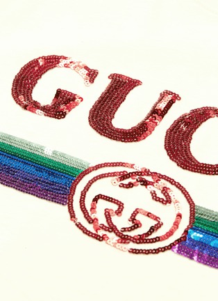  - GUCCI - Sequin logo oversized T-shirt