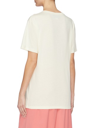 Back View - Click To Enlarge - GUCCI - Sequin logo oversized T-shirt