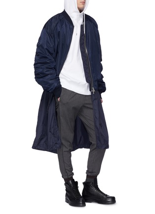 Figure View - Click To Enlarge - JUUN.J - Two-in-one bomber jacket and long zip vest