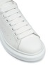 Detail View - Click To Enlarge - ALEXANDER MCQUEEN - 'Oversized Sneaker' in leather with glitter collar