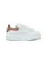 Main View - Click To Enlarge - ALEXANDER MCQUEEN - 'Oversized Sneaker' in leather with glitter collar
