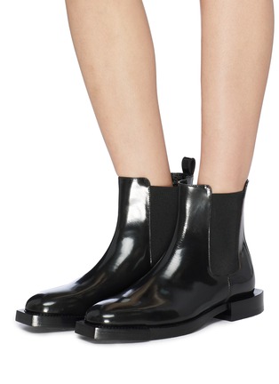 Figure View - Click To Enlarge - ALEXANDER MCQUEEN - Leather Chelsea boots
