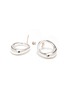 Detail View - Click To Enlarge - HYÈRES LOR - 'Champagne Moon' silver ring hoop earrings