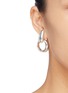 Figure View - Click To Enlarge - HYÈRES LOR - 'Champagne Moon' silver hoop drop earrings