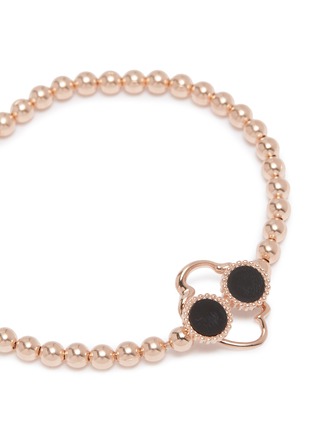 Detail View - Click To Enlarge - HYÈRES LOR - 'Matilda' onyx 14k rose gold bead bracelet