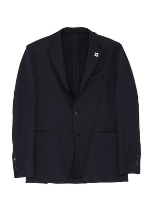 Main View - Click To Enlarge - LARDINI - 'Easy Wear' wool-cotton hopsack soft blazer
