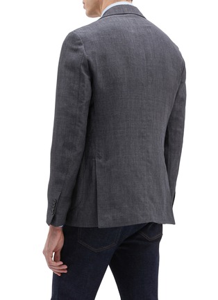 Back View - Click To Enlarge - LARDINI - Linen blend soft blazer