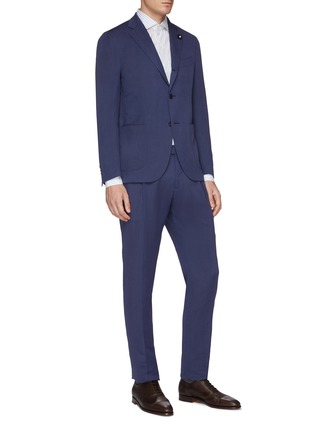 Front View - Click To Enlarge - LARDINI - Bamboo-flax suit