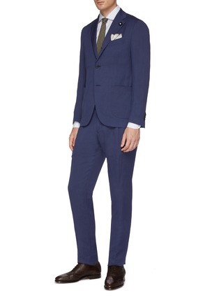 Figure View - Click To Enlarge - LARDINI - Bamboo-flax suit
