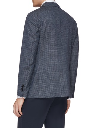 Back View - Click To Enlarge - LARDINI - 'Easy Wear' packable check plaid wool soft blazer