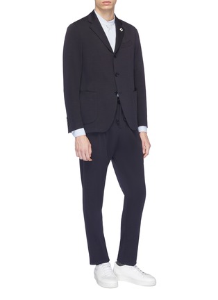 Front View - Click To Enlarge - LARDINI - 'Easy Wear' packable jersey suit