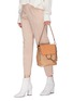 Front View - Click To Enlarge - CHLOÉ - 'Faye' small suede flap leather backpack