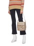 Front View - Click To Enlarge - CHLOÉ - 'Faye' small suede flap leather backpack
