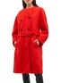 Main View - Click To Enlarge - CHLOÉ - Belted double breasted brushed wool blend coat