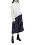 Figure View - Click To Enlarge - CHLOÉ - Buckle tab horse embroidered virgin wool gabardine culottes