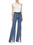 Figure View - Click To Enlarge - CHLOÉ - Split front cuff horse print flared jeans
