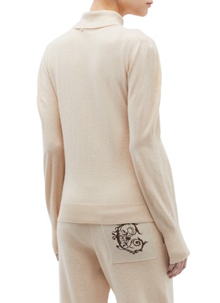 Back View - Click To Enlarge - CHLOÉ - Front seam cashmere wool turtleneck sweater