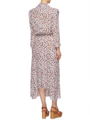 Back View - Click To Enlarge - CHLOÉ - Belted scalloped edge floral print robe coat