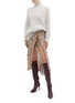 Figure View - Click To Enlarge - CHLOÉ - Floral print scalloped skirt overlay shorts