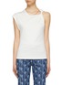 Main View - Click To Enlarge - CHLOÉ - Detachable chain necklace asymmetric sleeve top