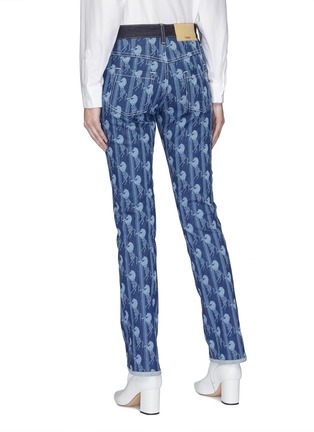 Back View - Click To Enlarge - CHLOÉ - Horse print stripe jeans