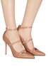 Figure View - Click To Enlarge - MALONE SOULIERS - 'Robyn' ankle strappy leather pumps