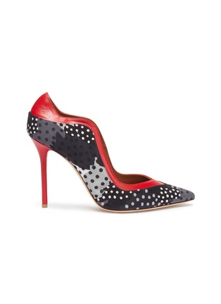 Main View - Click To Enlarge - MALONE SOULIERS - 'Penelope' leather topline polka dot print pumps