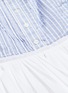  - SIMKHAI - Puff sleeve pleated stripe off-shoulder bustier top