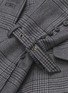  - SIMKHAI - Puff sleeve check plaid off-shoulder wool jacket