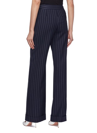 Back View - Click To Enlarge - SIMKHAI - Roll cuff pinstripe twill wide leg pants