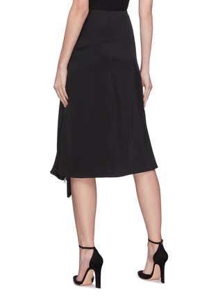 Back View - Click To Enlarge - SIMKHAI - Rouleau loop button drape satin skirt