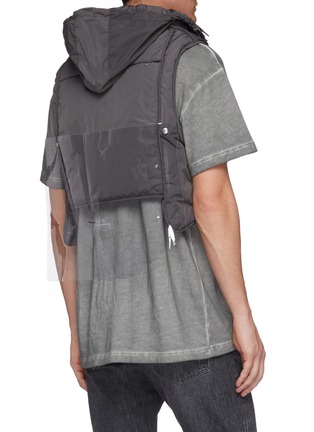 Back View - Click To Enlarge - A-COLD-WALL* - PVC back panel hooded cropped padded vest