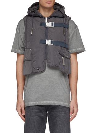 Main View - Click To Enlarge - A-COLD-WALL* - PVC back panel hooded cropped padded vest