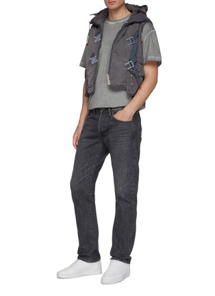 Figure View - Click To Enlarge - A-COLD-WALL* - PVC back panel hooded cropped padded vest