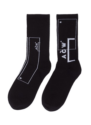 Main View - Click To Enlarge - A-COLD-WALL* - Logo intarsia socks