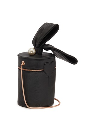 Detail View - Click To Enlarge - SOPHIA WEBSTER - 'Bonnie' faux pearl leather crossbody bucket bag