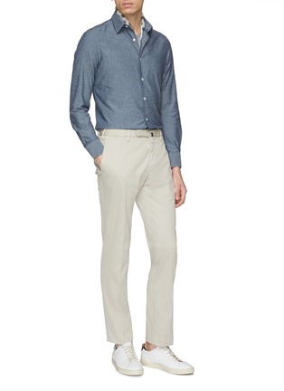 Figure View - Click To Enlarge - INCOTEX - Slim fit twill chinos