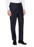 Detail View - Click To Enlarge - ISAIA - Grosgrain peaked lapel Aquaspider wool twill tuxedo suit