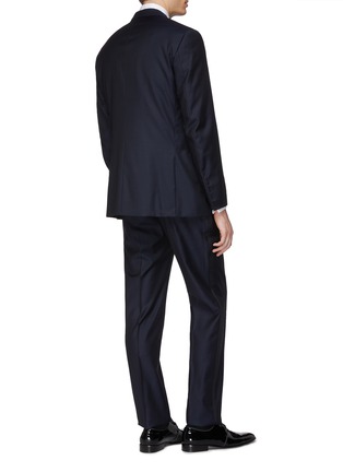 Back View - Click To Enlarge - ISAIA - Grosgrain peaked lapel Aquaspider wool twill tuxedo suit