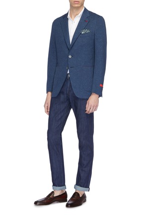 Figure View - Click To Enlarge - ISAIA - 'Sailor' marled jersey blazer