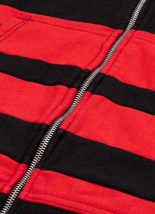  - MARNI - 'Dance Bunny' appliqué colourblock stripe oversized zip hoodie