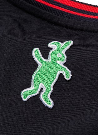  - MARNI - 'Dance Bunny' appliqué stripe collar T-shirt
